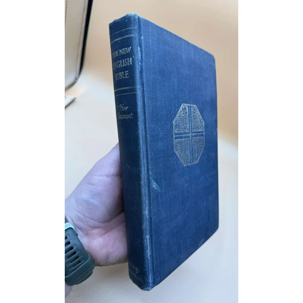 1961 The New English Bible New Testament Oxford Cambridge Blue Cloth Vintage